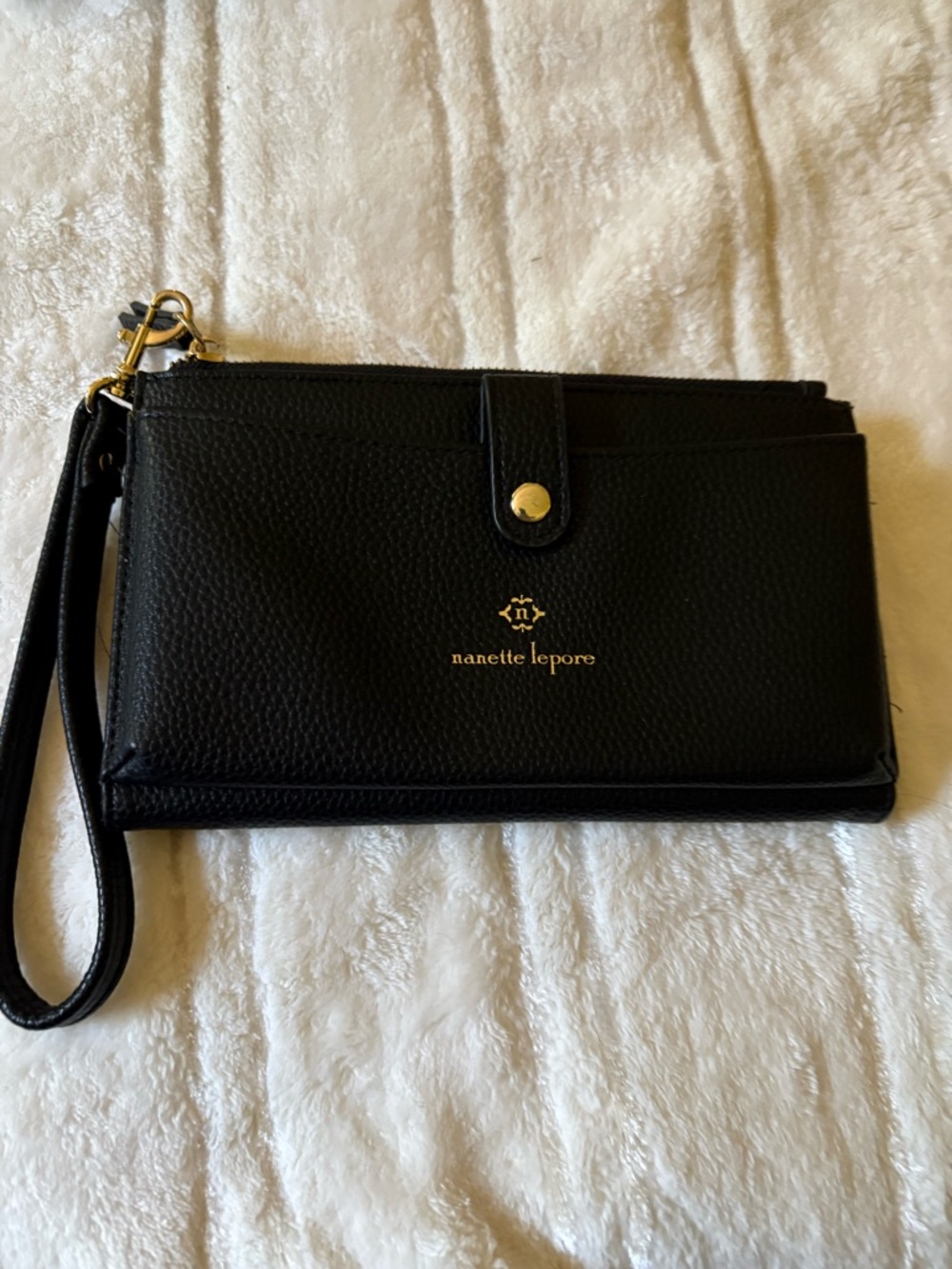 Nanette Lepore Black and Brown Pebbled Leather Wallets - Picture 5 of 7